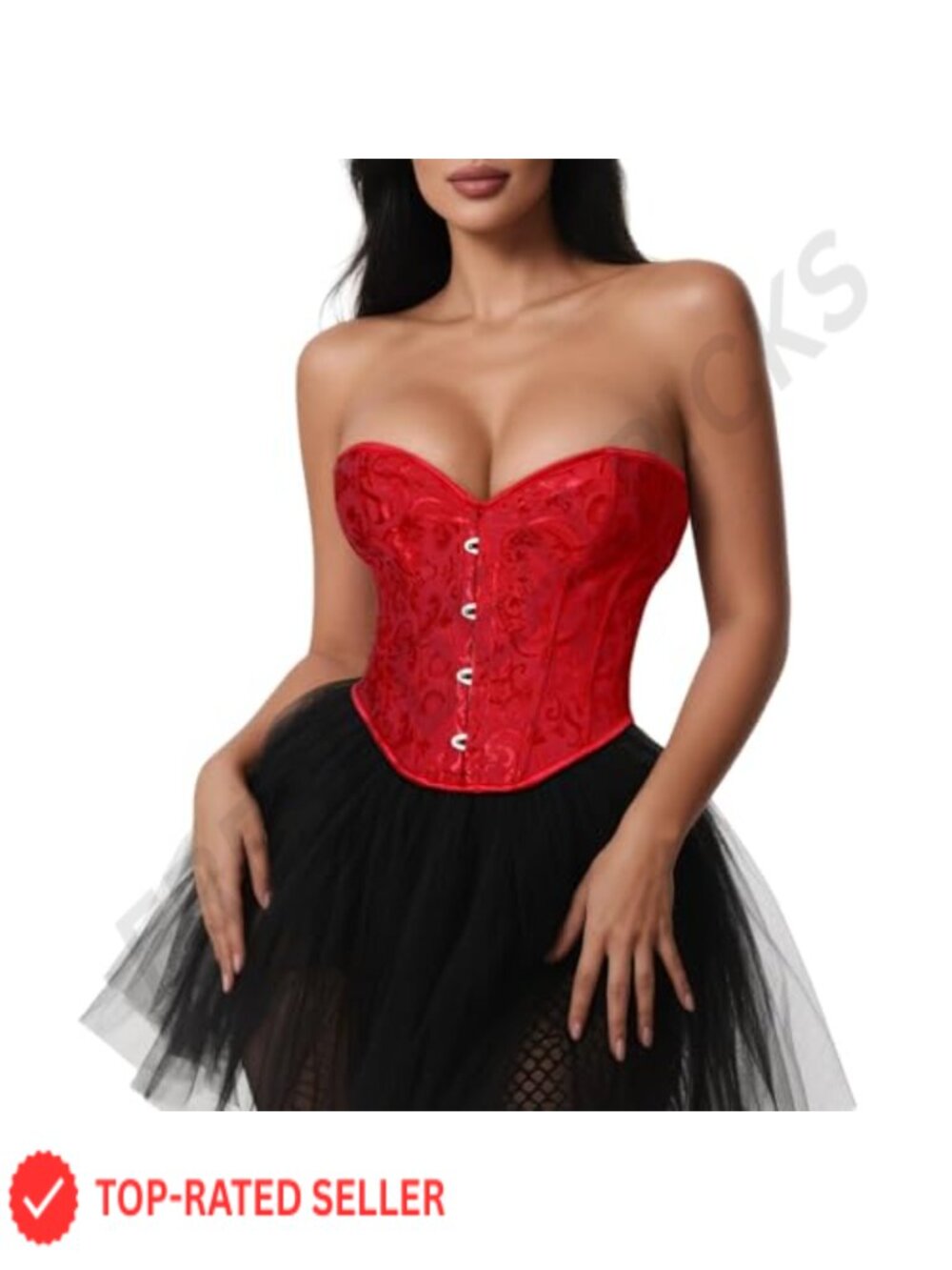Women's Lace Up Overbust Corset Top Bustier Bustier Shapewear Lingerie